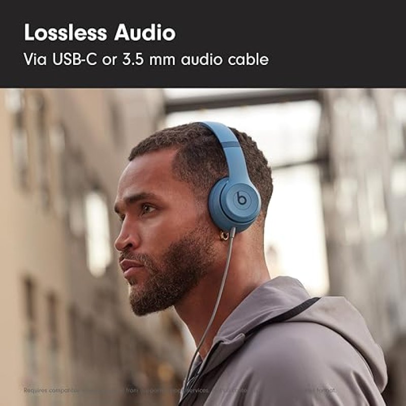 BEATS SOLO 4 WIRELESS BLUETOOTH ON-EAR HEADPHONES SLATE BLUE, APPLE ANDROID, 50H BATTERY