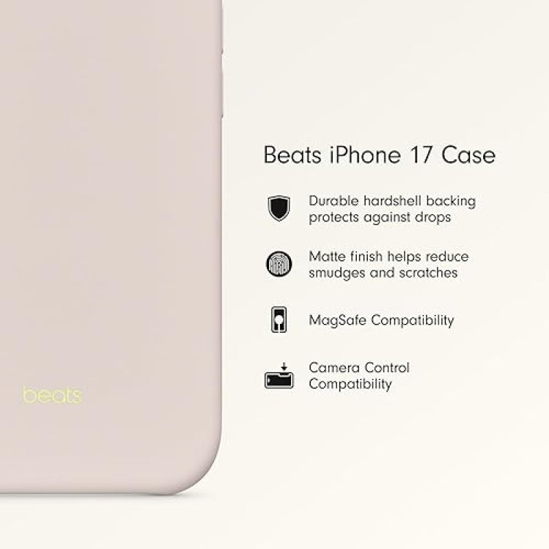 BEATS IPHONE 17 CASE LIME STONE MAGSAFE, CAMERA CONTROL, MATTE FINISH MICROFIBER LINING