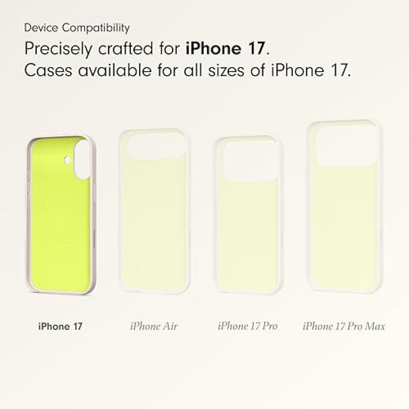 BEATS IPHONE 17 CASE LIME STONE MAGSAFE, CAMERA CONTROL, MATTE FINISH MICROFIBER LINING