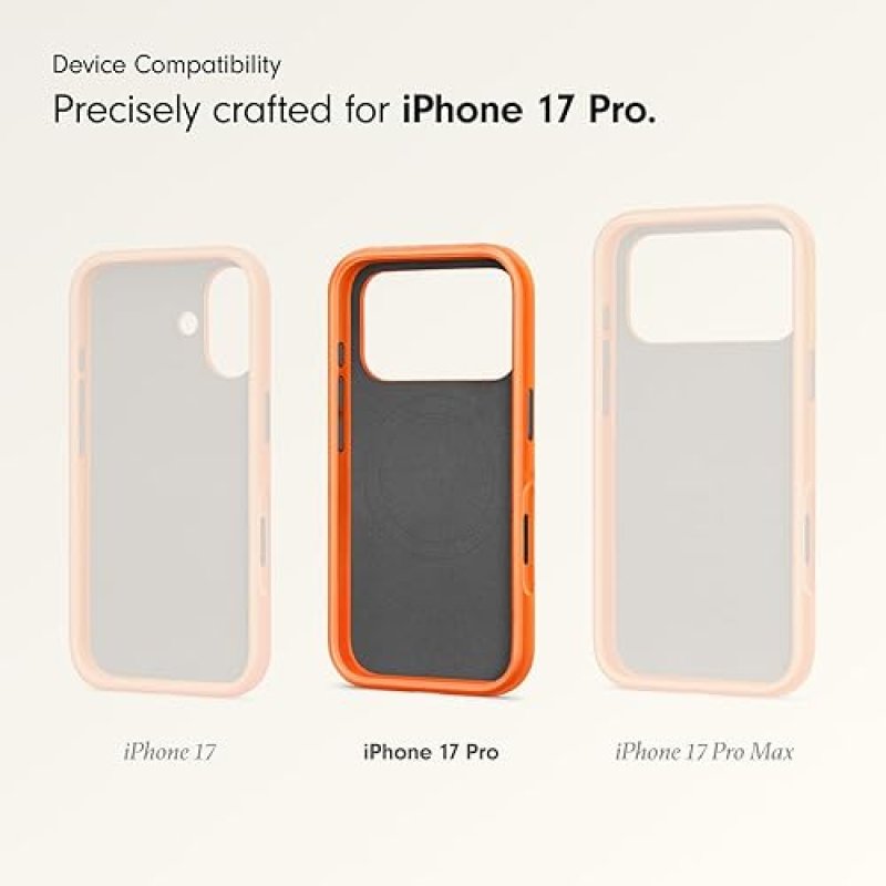 BEATS SIERRA ORANGE RUGGED IPHONE 17 PRO CASE WITH MAGSAFE, CAMERA CONTROL DROP PROTECTION