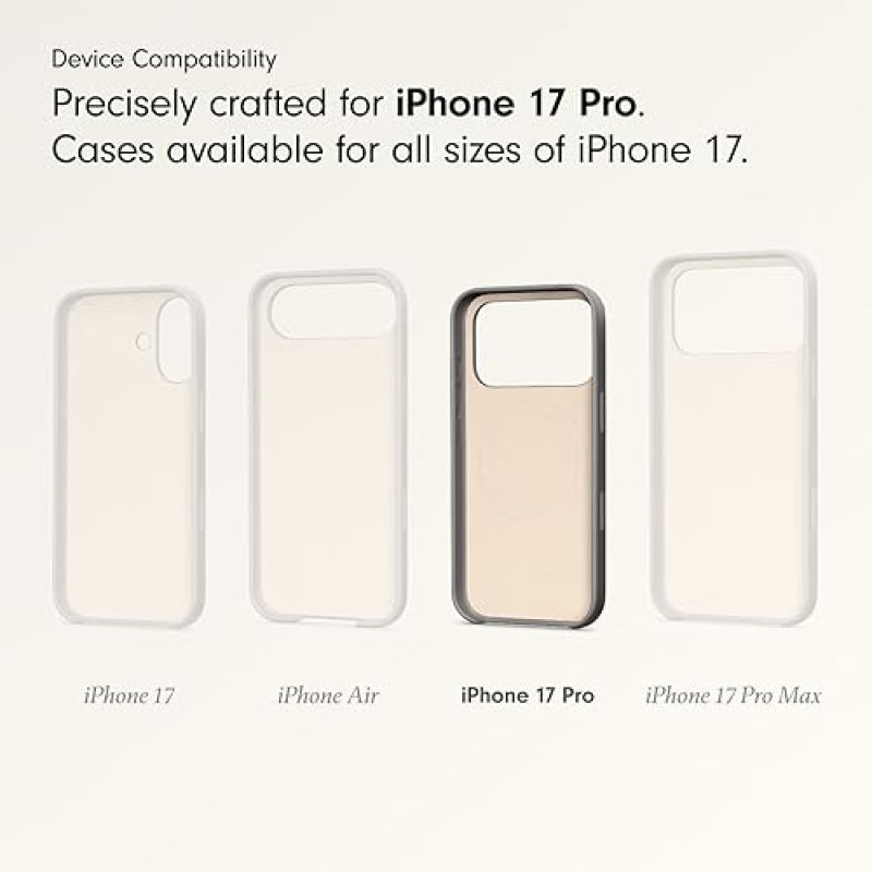 BEATS GRANITE GRAY IPHONE 17 PRO CASE WITH MAGSAFE, CAMERA CONTROL, MATTE FINISH LINING