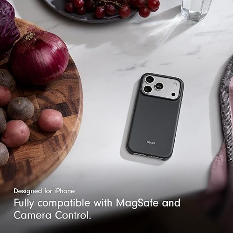 BEATS GRANITE GRAY IPHONE 17 PRO CASE WITH MAGSAFE, CAMERA CONTROL, MATTE FINISH LINING