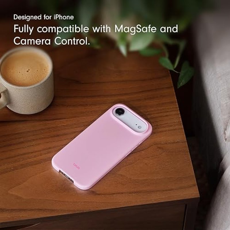 BEATS PEBBLE PINK IPHONE AIR CASE WITH MAGSAFE, CAMERA CONTROL, MATTE FINISH MICROFIBER LINING