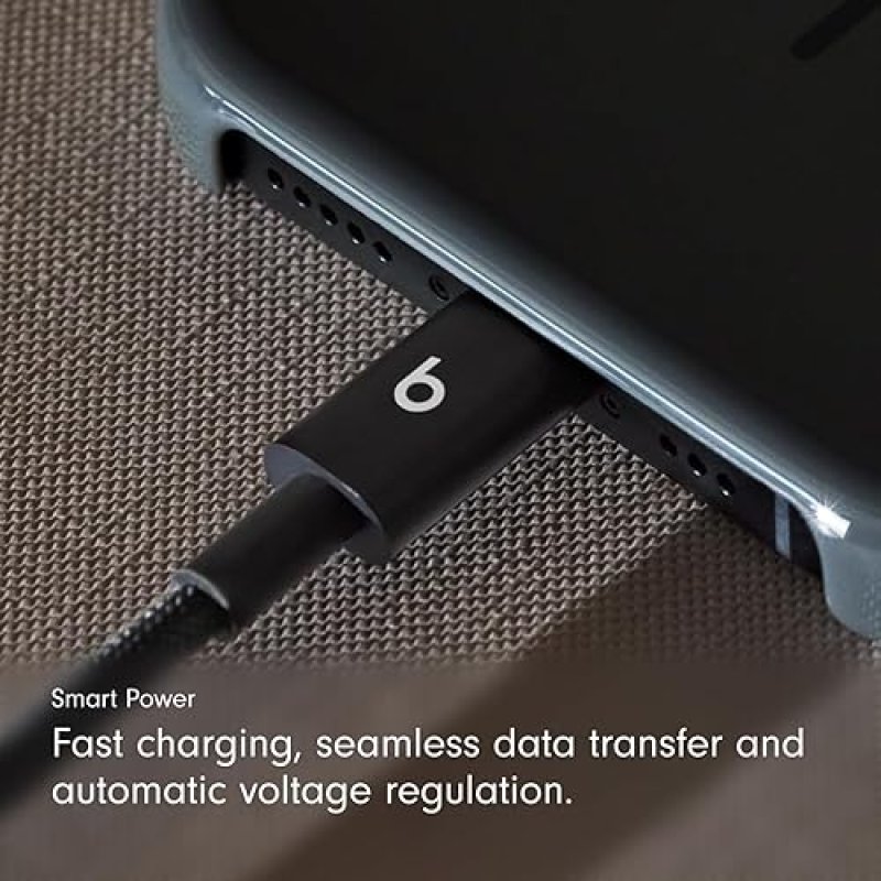 BEATS 20CM USB-C TO USB-C FAST CHARGING CABLE DURABLE TANGLE-FREE CHARGER FOR APPLE ANDROID