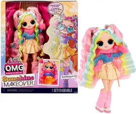 L.O.L. SURPRISE OMG SUNSHINE COLOR CHANGE BUBBLEGUM DJ DOLL WITH HAIR FASHION GIFT FOR KIDS 4