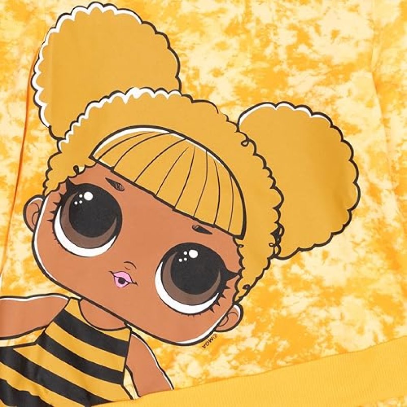 L.O.L. SURPRISE! QUEEN BEE DIVA GIRLS FLEECE PULLOVER HOODIE FOR LITTLE TO BIG KIDS