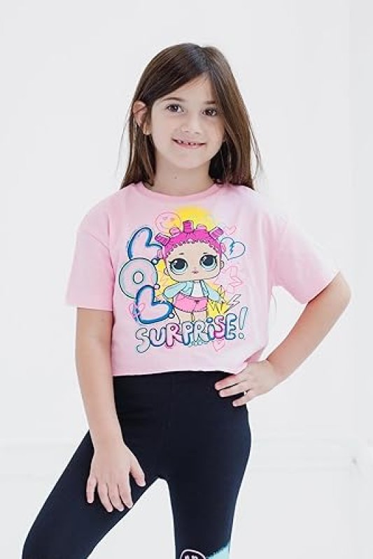 L.O.L. SURPRISE GIRLS T-SHIRT LEGGINGS OUTFIT SET TODDLER TO BIG KID SIZES 2T-18 20