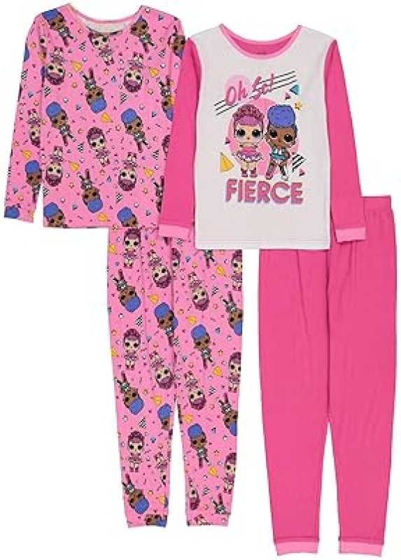 L.O.L. SURPRISE! GIRLS SNUG FIT COTTON PAJAMAS COMFORTABLE KIDS SLEEPWEAR SET