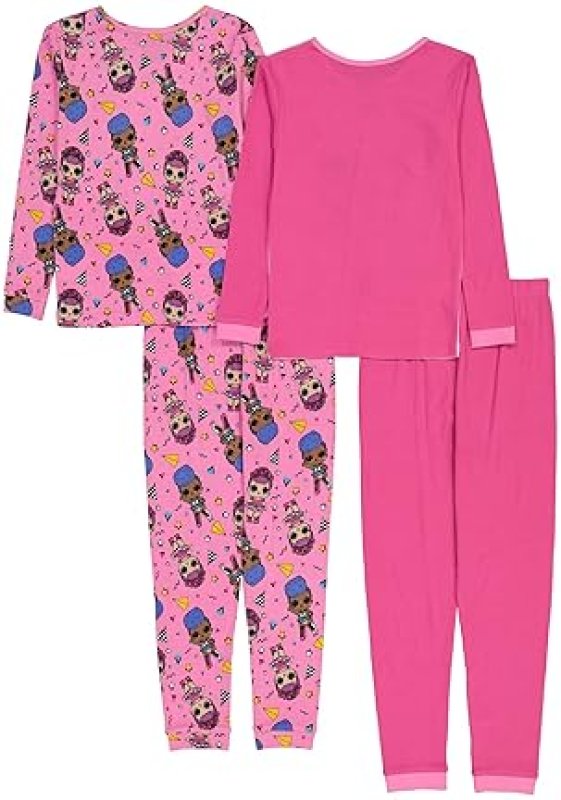 L.O.L. SURPRISE! GIRLS SNUG FIT COTTON PAJAMAS COMFORTABLE KIDS SLEEPWEAR SET