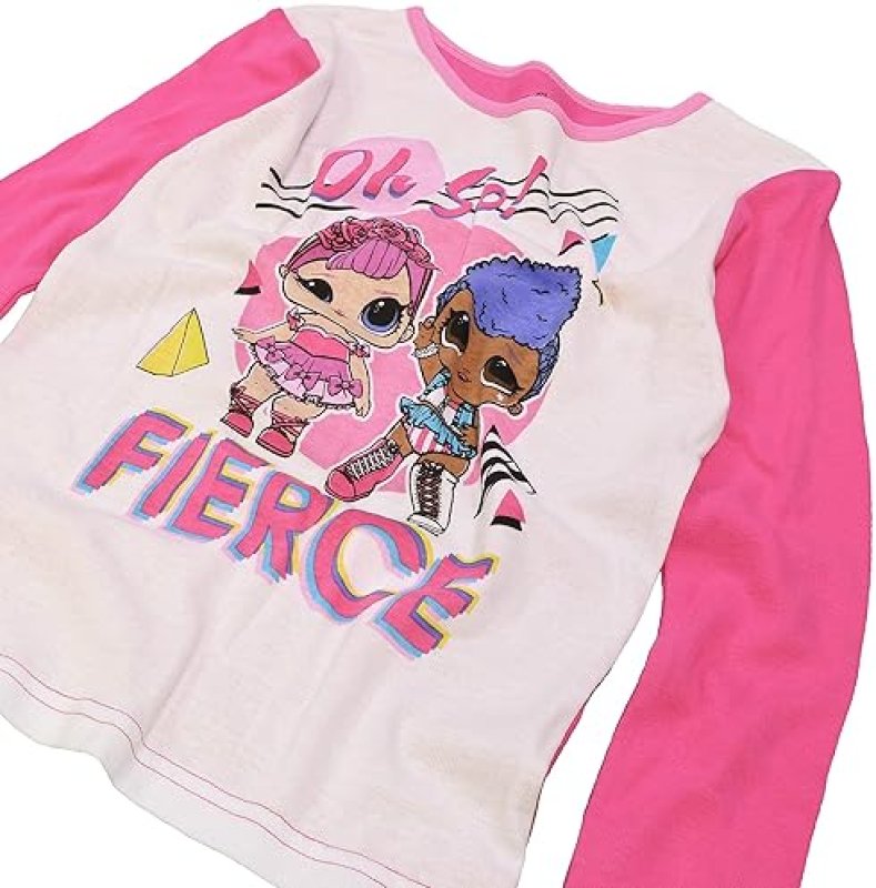 L.O.L. SURPRISE! GIRLS SNUG FIT COTTON PAJAMAS COMFORTABLE KIDS SLEEPWEAR SET