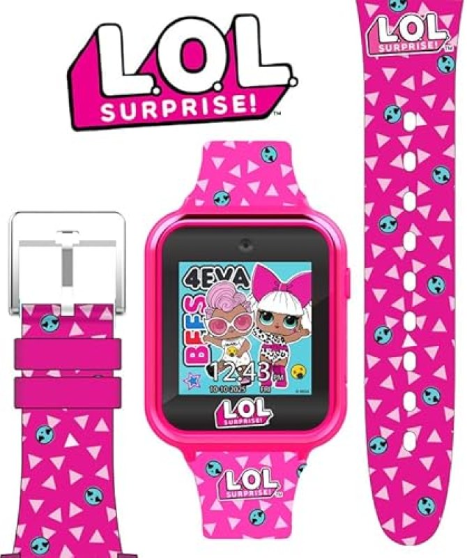 LOL SURPRISE PINK KIDS SMARTWATCH WITH GAMES, CAMERA, STEP COUNTER ALARM