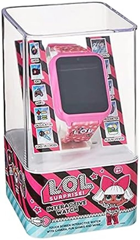 LOL SURPRISE PINK KIDS SMARTWATCH WITH GAMES, CAMERA, STEP COUNTER ALARM