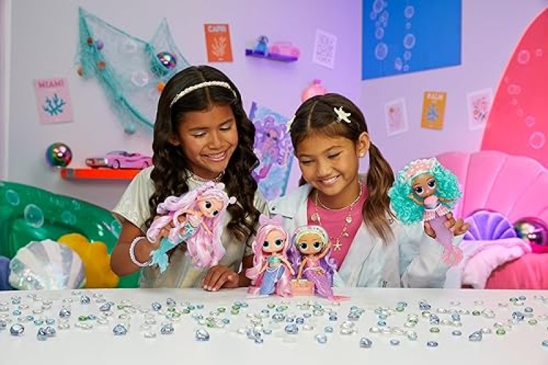 LOL SURPRISE TWEENS MERMAID SERENA FINN DOLL WITH COLOR CHANGING TAIL MOVABLE FIN, AGES 4