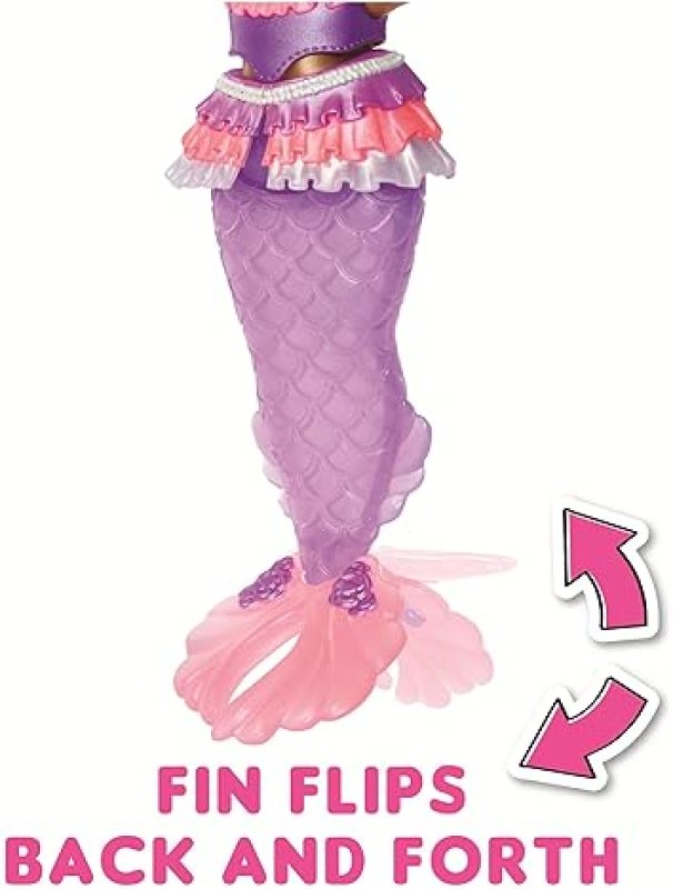 LOL SURPRISE TWEENS MERMAID SERENA FINN DOLL WITH COLOR CHANGING TAIL MOVABLE FIN, AGES 4