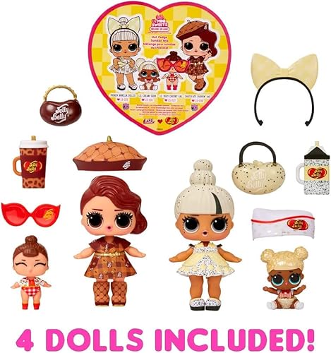 L.O.L. SURPRISE! MINI SWEETS SERIES 2 DELUXE SET WITH 4 DOLLS JELLY BELLY CANDY GIFT FOR GIRLS 4