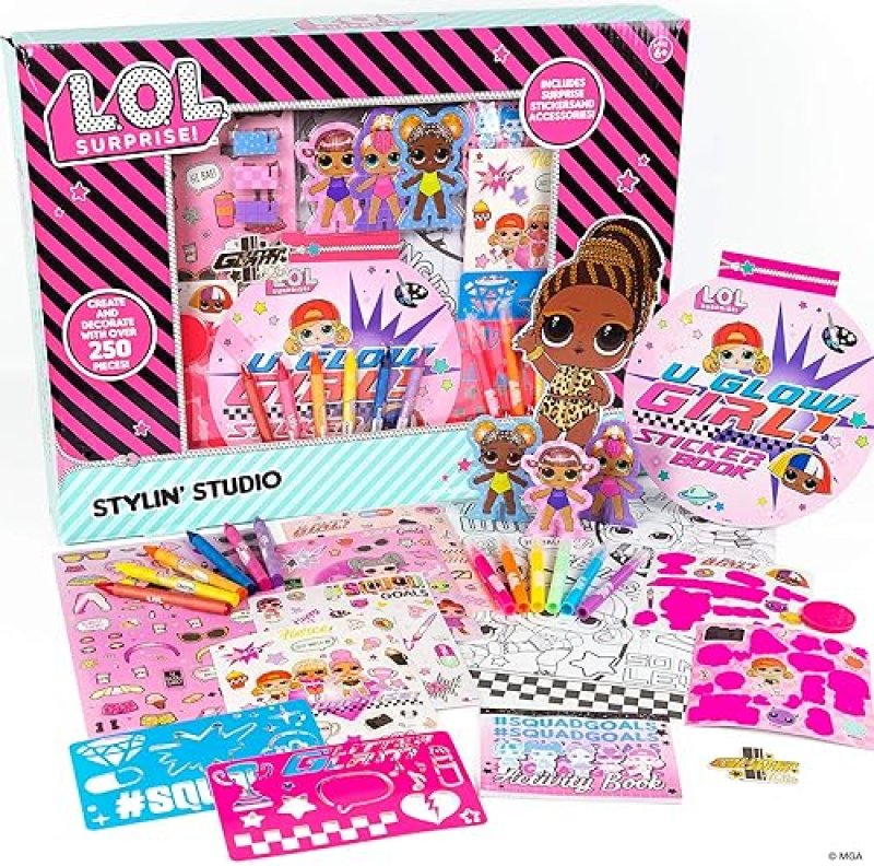 L.O.L. SURPRISE STYLIN STUDIO DIY ACTIVITY BOOK WITH 250 ACCESSORIES, STICKERS ART SUPPLIES