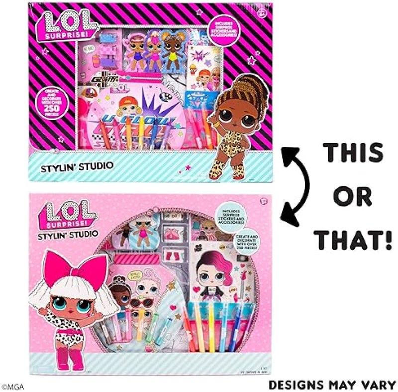 L.O.L. SURPRISE STYLIN STUDIO DIY ACTIVITY BOOK WITH 250 ACCESSORIES, STICKERS ART SUPPLIES