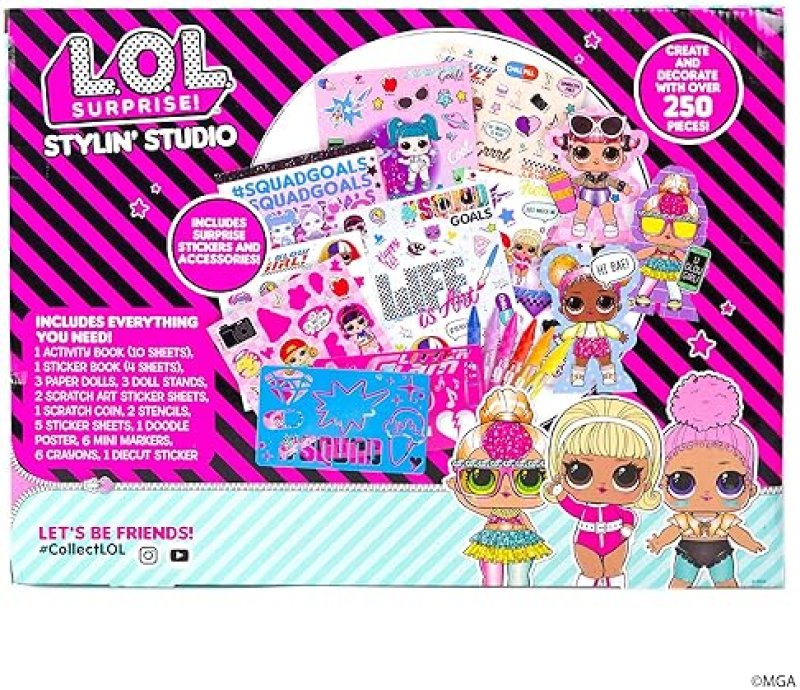 L.O.L. SURPRISE STYLIN STUDIO DIY ACTIVITY BOOK WITH 250 ACCESSORIES, STICKERS ART SUPPLIES