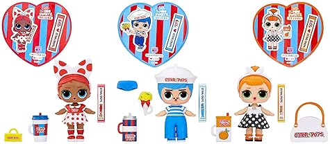 L.O.L. SURPRISE! MINI SWEETS OTTER POPS DELUXE PACK WITH 3 DOLLS 20 SURPRISES, GIFT FOR KIDS