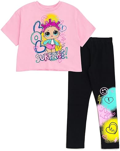 L.O.L. SURPRISE! GIRLS T-SHIRT LEGGINGS OUTFIT SET TODDLER TO BIG KIDS SIZES 2T-18 20