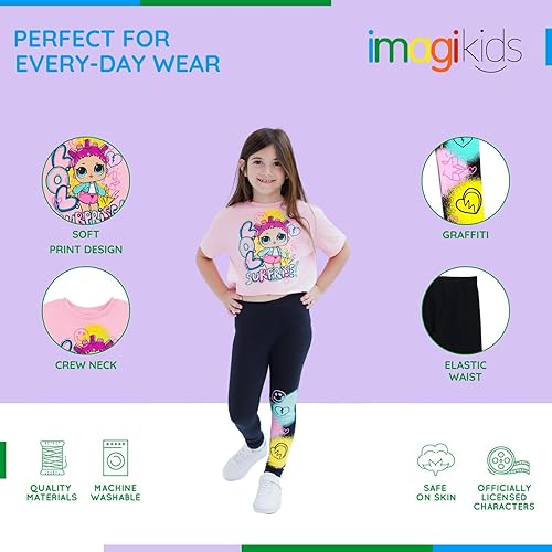 L.O.L. SURPRISE! GIRLS T-SHIRT LEGGINGS OUTFIT SET TODDLER TO BIG KIDS SIZES 2T-18 20