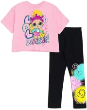 L.O.L. SURPRISE! GIRLS T-SHIRT LEGGINGS OUTFIT SET TODDLER TO BIG KIDS SIZES 2T-18 20