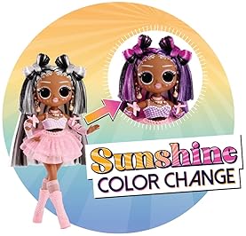 LOL SURPRISE OMG SUNSHINE DOLL WITH COLOR-CHANGING HAIR, FASHIONS ACCESSORIES FOR KIDS 4