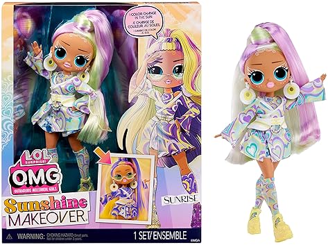 L.O.L. SURPRISE OMG SUNSHINE COLOR CHANGE DOLL WITH HAIR, FASHIONS SURPRISES KIDS 4