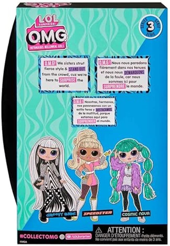 L.O.L. SURPRISE! O.M.G. GROOVY BABE FASHION DOLL WITH ACCESSORIES GIFT FOR KIDS 4