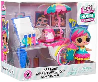 L.O.L. SURPRISE! OMG HOUSE OF SURPRISES ART CART PLAYSET WITH 8 SURPRISES DOLL ACCESSORIES