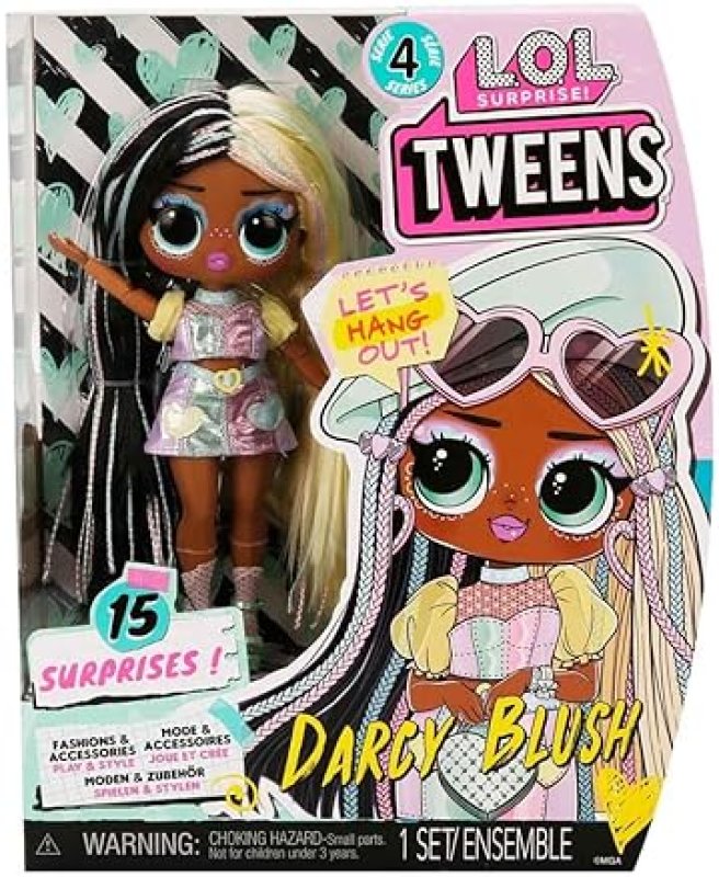 L.O.L. SURPRISE! TWEENS SERIES 4 DARCY BLUSH FASHION DOLL WITH 15 SURPRISES ACCESSORIES