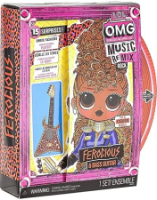 L.O.L. SURPRISE OMG REMIX ROCK FEROCIOUS FASHION DOLL WITH 15 SURPRISES MUSIC PLAYSET AGES 4