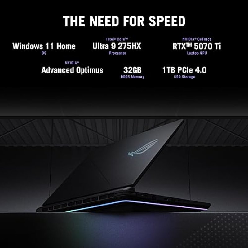 ASUS ROG STRIX G16 GAMING LAPTOP 16 2.5K 240HZ RTX 5070 TI, INTEL CORE ULTRA 9, 32GB RAM, 1TB SSD