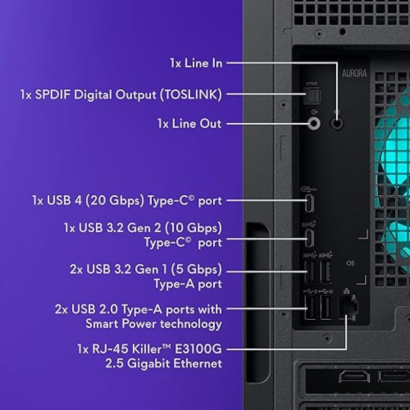 ALIENWARE AURORA ACT1250 GAMING DESKTOP - INTEL CORE ULTRA 7, 32GB DDR5, RTX 5070, 1TB SSD