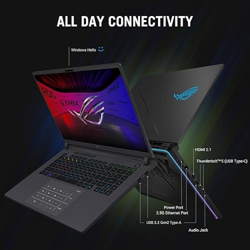 ASUS ROG STRIX G16 2025 GAMING LAPTOP 16 2.5K 240HZ RTX 5080 INTEL CORE ULTRA 9 32GB 1TB SSD