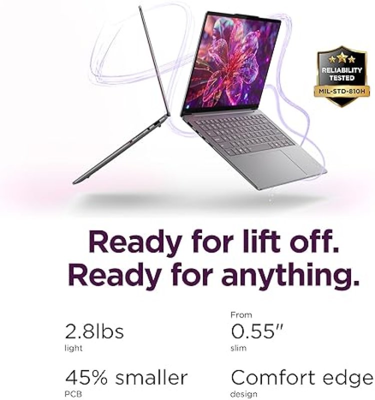 LENOVO SLIM 7I AURA 2025 LAPTOP - CORE ULTRA 7, 16GB RAM, 1TB SSD, 14 WUXGA OLED, LUNA GREY