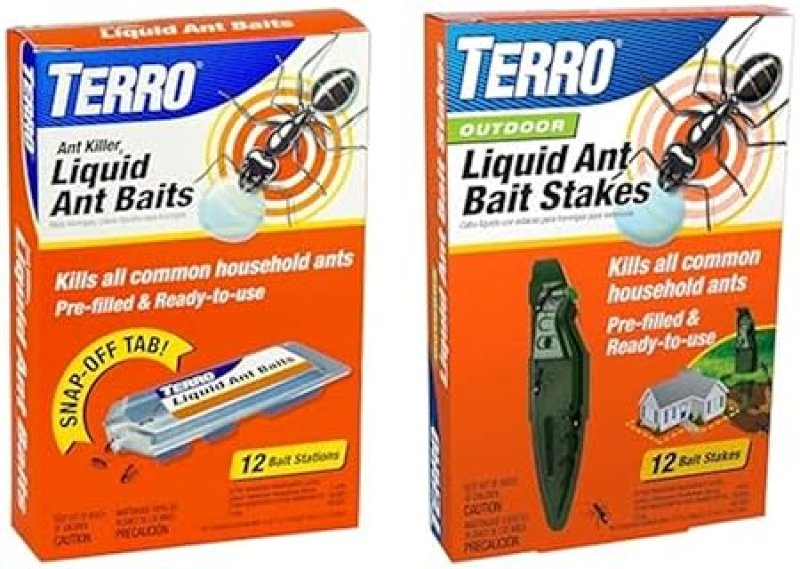 TERRO ANT KILLER BUNDLE 12 T300B LIQUID BAIT STATIONS T1813B OUTDOOR READY-TO-USE TRAP
