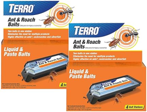 TERRO ANT ROACH BAIT 2 PACK - INDOOR ANT, ROACH, AND SILVERFISH KILLER T360SR