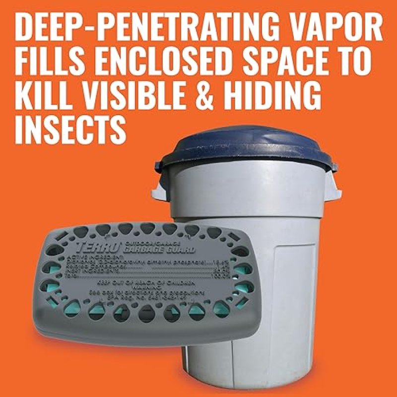 TERRO T800 GARBAGE GUARD OUTDOOR TRASH CAN INSECT KILLER ELIMINATES FLIES, ROACHES MORE