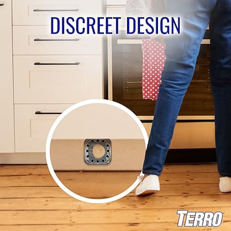 TERRO T500SR INDOOR ROACH BAIT STATIONS 12 MULTI-SURFACE ROACH KILLER STATIONS, BLACK