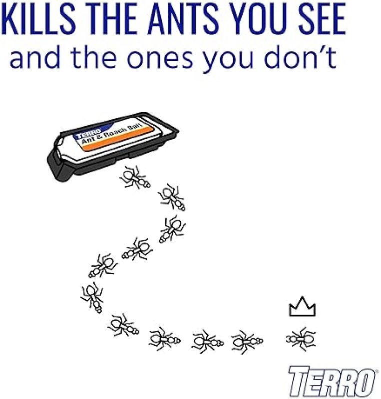 TERRO ANT ROACH BAIT STATIONS, INDOOR KILLER FOR ANTS, ROACHES SILVERFISH, 4 PACK T360