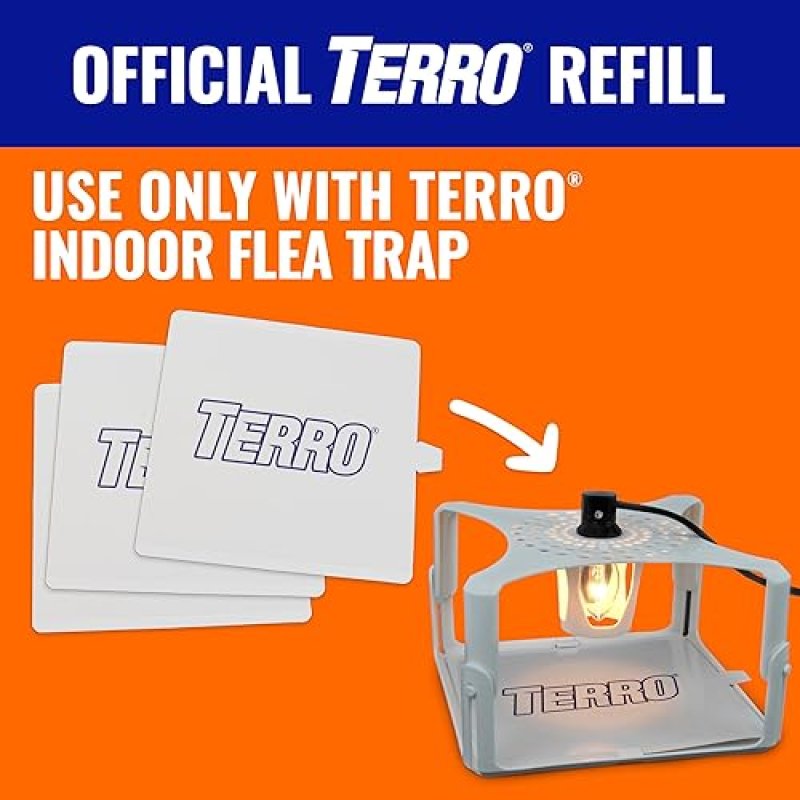 TERRO FLEA TRAP REFILL GLUE CARDS FOR T230 INDOOR FLEA TRAP, 3 COUNT PACK T231