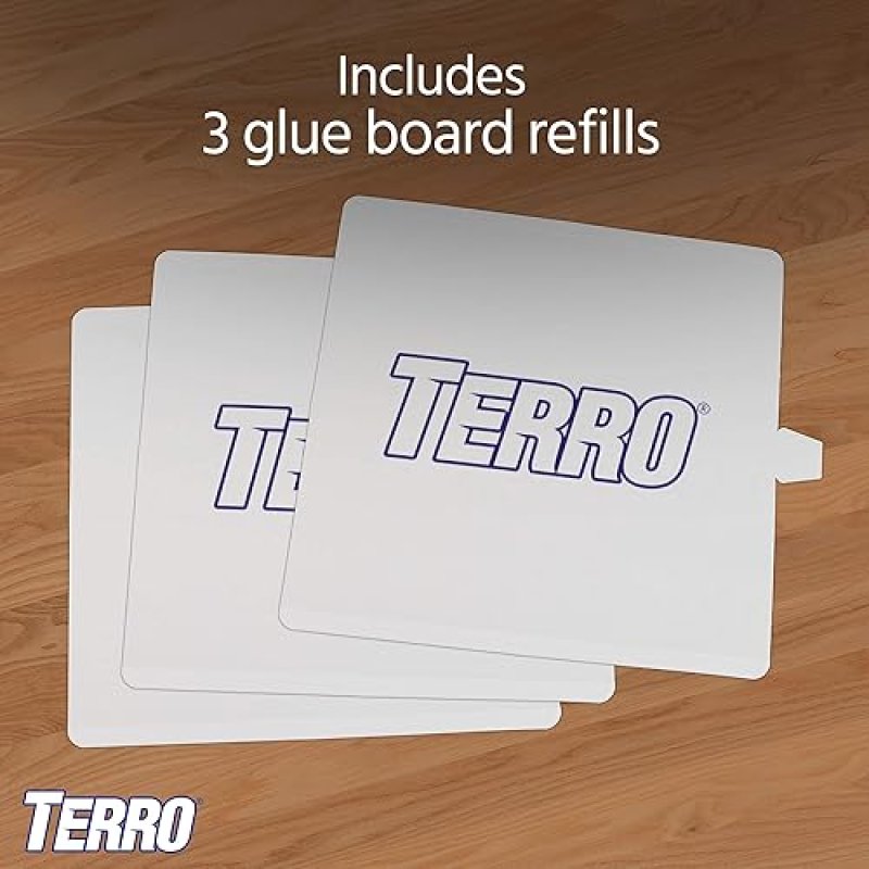 TERRO FLEA TRAP REFILL GLUE CARDS FOR T230 INDOOR FLEA TRAP, 3 COUNT PACK T231