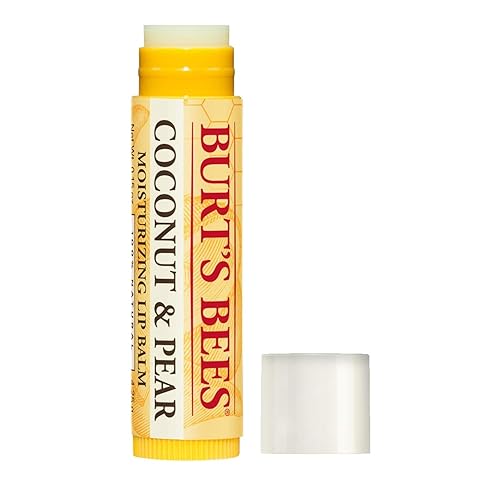 BURTS BEES COCONUT PEAR LIP BALM, NATURAL MOISTURIZER WITH BEESWAX, 2-PACK 0.15 OZ