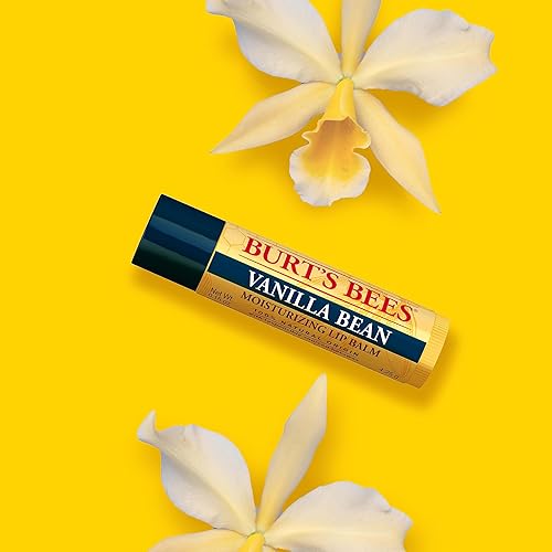 BURTS BEES LIP BALM PACK 4 NATURAL, TINT-FREE FLAVORS WITH RESPONSIBLY SOURCED BEESWAX