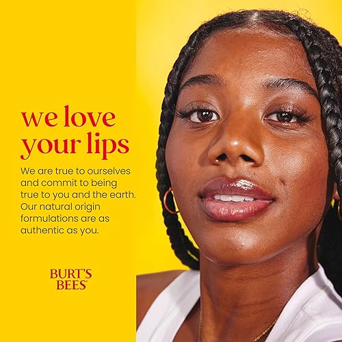 BURTS BEES NATURAL LIP BALM WITH VITAMIN E PEPPERMINT OIL, BEESWAX MOISTURIZER 0.15 OZ