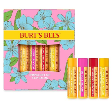 BURTS BEES IN FULL BLOOM LIP BALM SET 4 NATURAL BEESWAX FRUIT FLAVORS, 0.15 OZ EACH