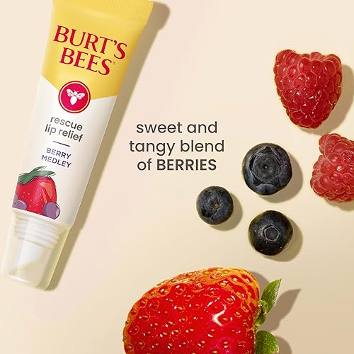 BURTS BEES BERRY MEDLEY LIP BALM, HYDRATING RESCUE FOR DRY CRACKED LIPS, 0.35OZ TUBE