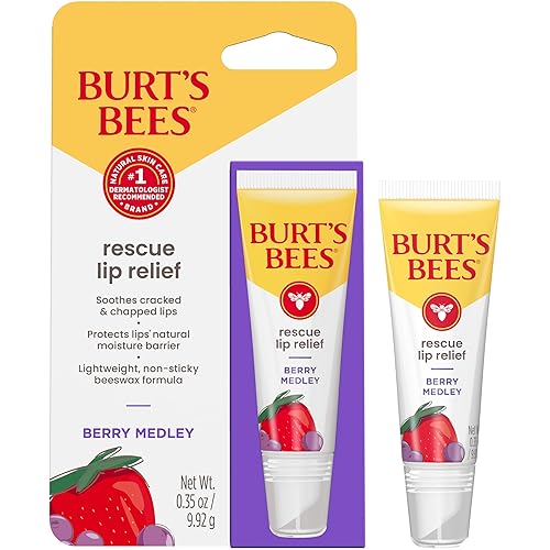 BURTS BEES BERRY MEDLEY LIP BALM, HYDRATING RESCUE FOR DRY CRACKED LIPS, 0.35OZ TUBE