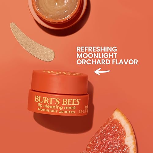BURT S BEES MOONLIGHT ORCHARD LIP SLEEPING MASK WITH HYALURONIC ACID SQUALANE, 0.45 OZ